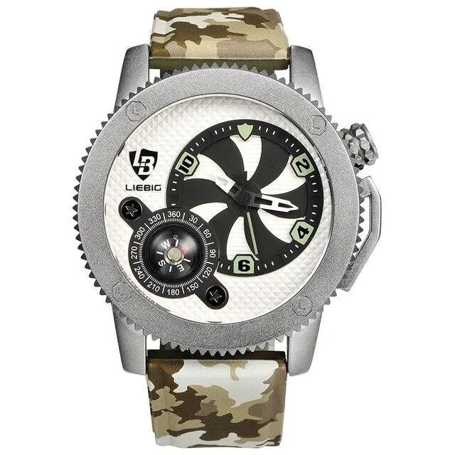 LIEBIG F302 Fashion Camouflage Quartz Watch for Men w/ Compass