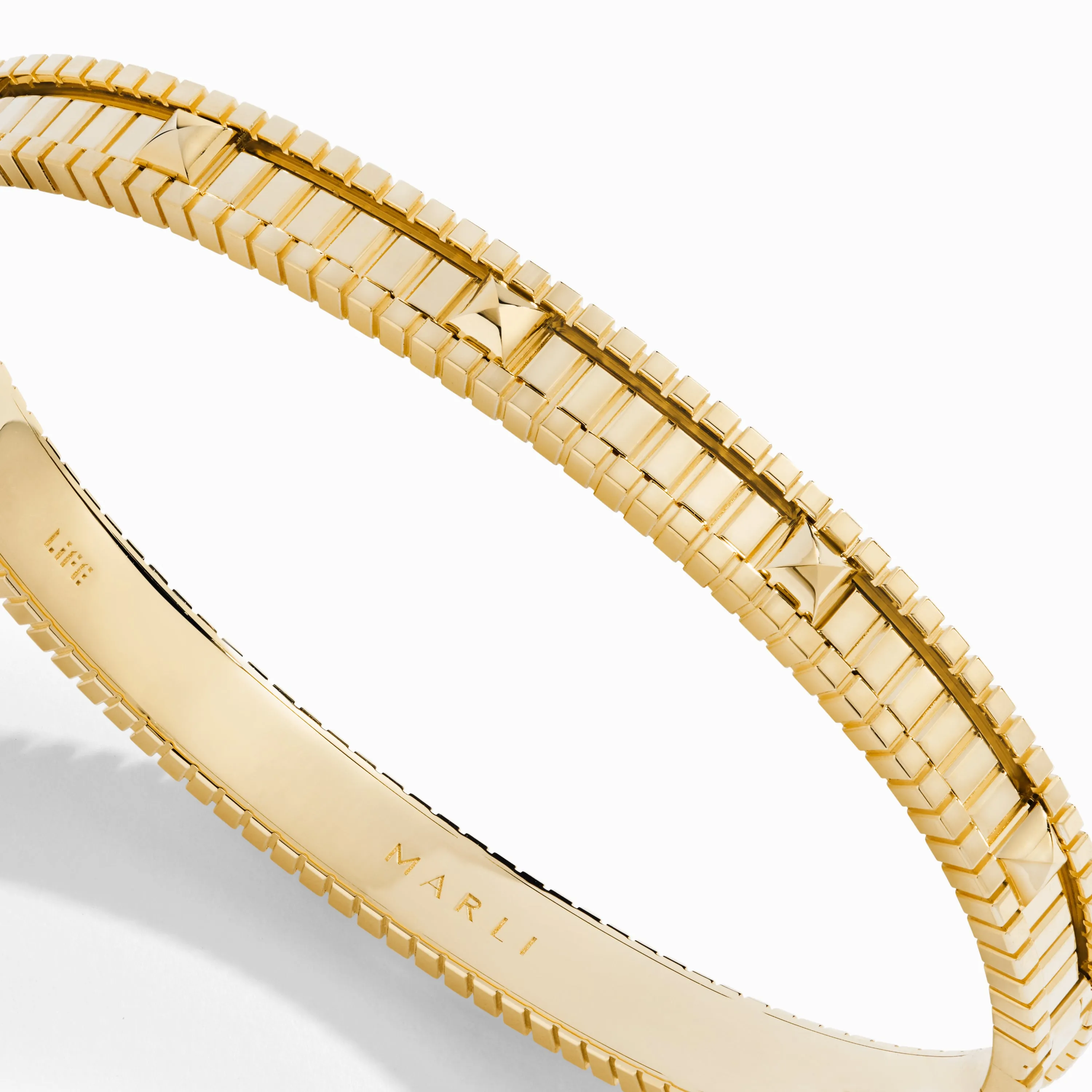 LIFE Gold Hinged Bangle