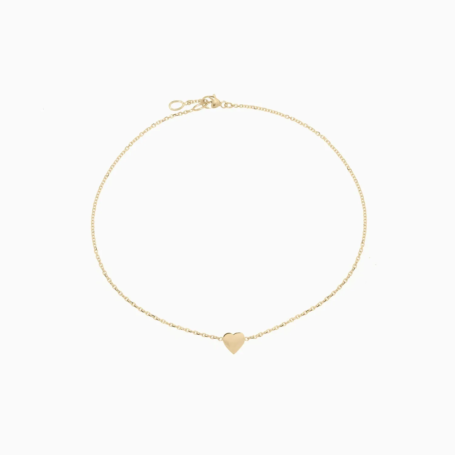 Love Letters Gold Heart Anklet