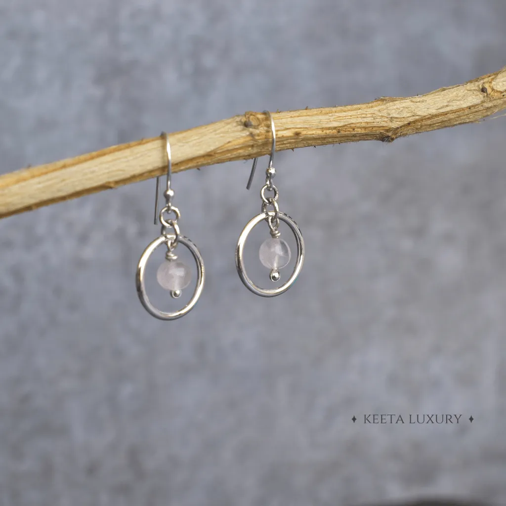 Love - Rose Quartz Earrings