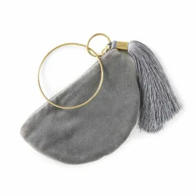 Lynette Velvet Bangle Purse - Slate