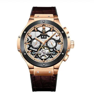 Men's Automatic Mechanical Leather Watch