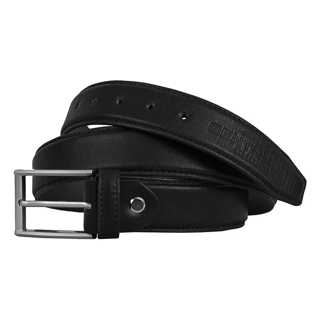 Men's Dress Leather Belt Salika Black