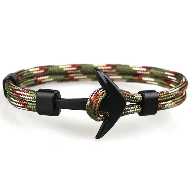 Men's Rope Chain Charm Bracelet