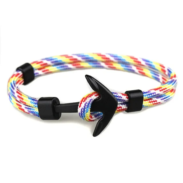 Men's Rope Chain Charm Bracelet