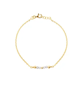 Michele Rainbow Moonstone Bracelet, Gold Vermeil