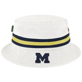 Michigan Wolverines White Relaxed Twill Bucket Hat