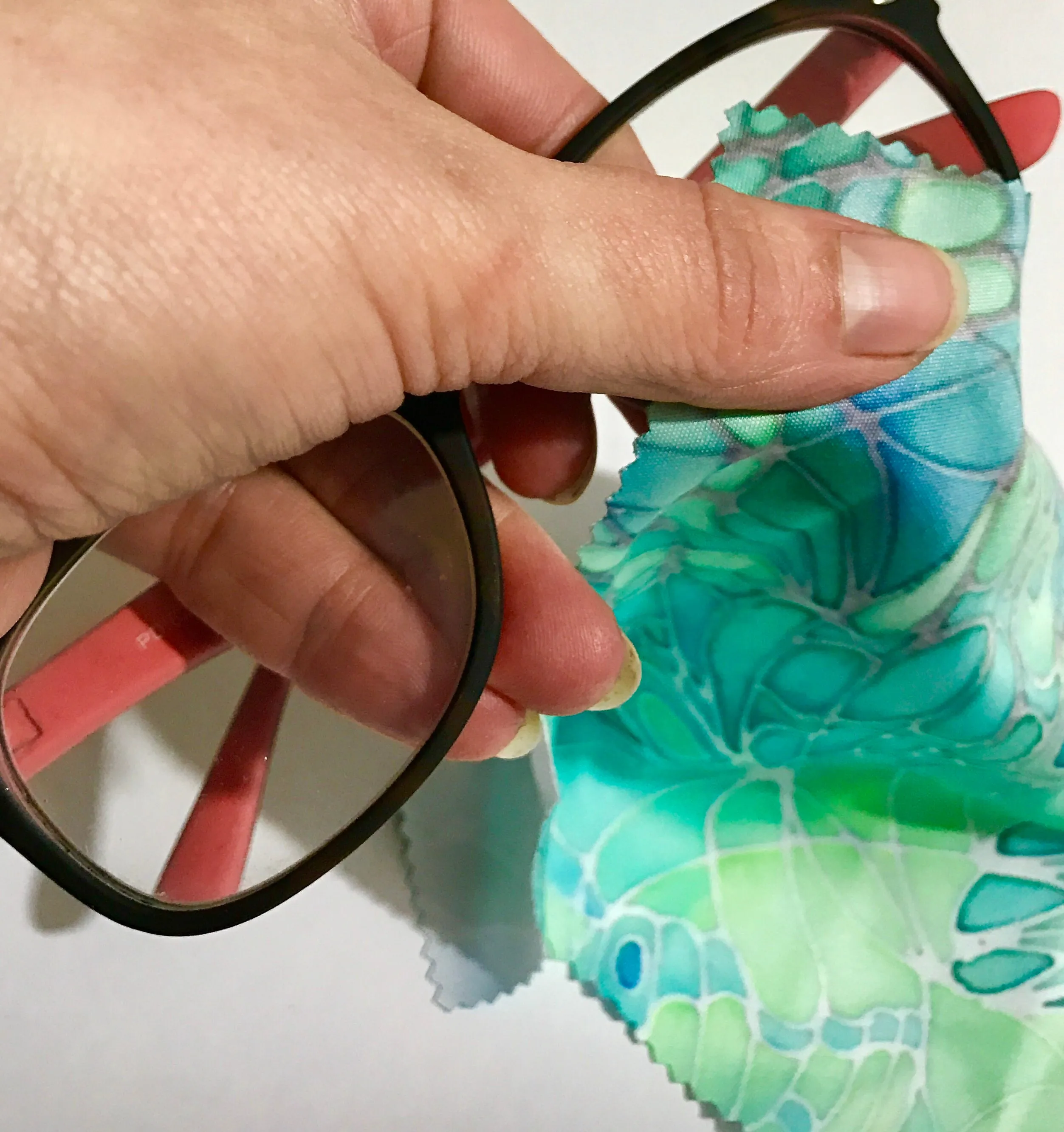 Mint Butterflies glasses case - slip-on padded glasses cover  - Reading Glasses Cover Butterflies