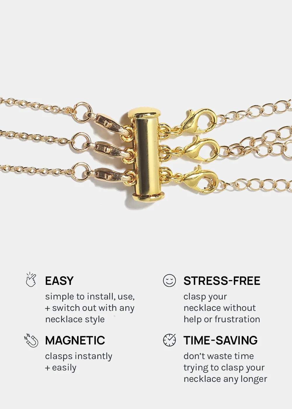 Miss A Necklace Clasp - Silver