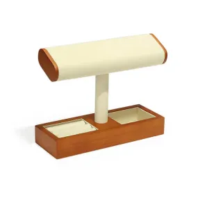 MOZSLY Solid Wood Watch Display Stand Jewelry Storage White