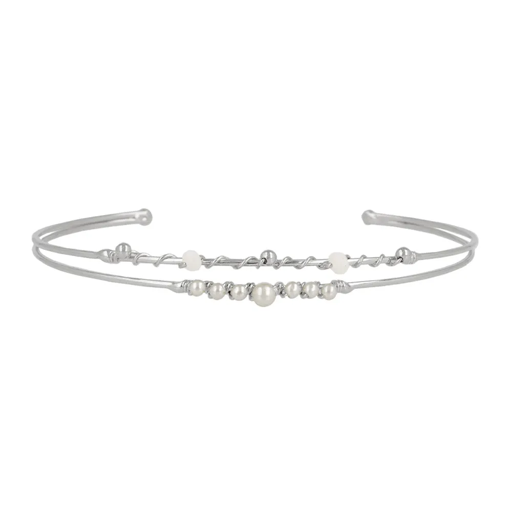 Narrow Double Open Bangle