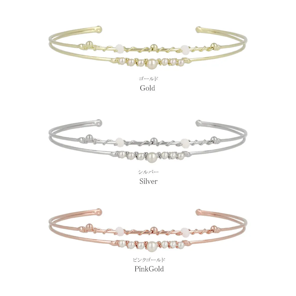 Narrow Double Open Bangle