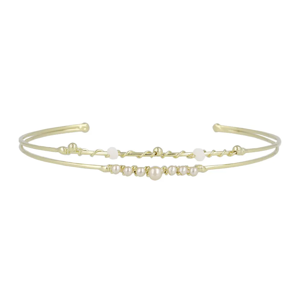 Narrow Double Open Bangle