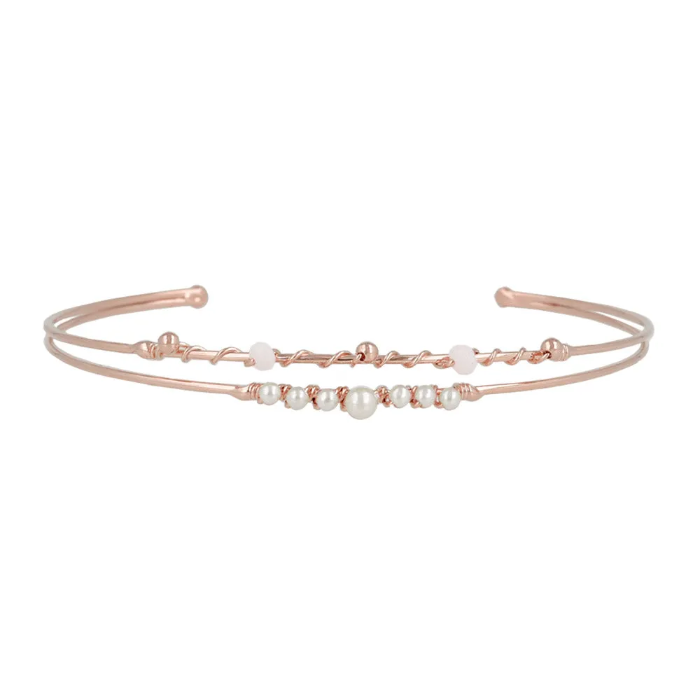 Narrow Double Open Bangle