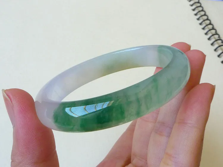Natural Jade Bangle Jadeite Bangle Internal Diameter 56X49.5mm BER1025