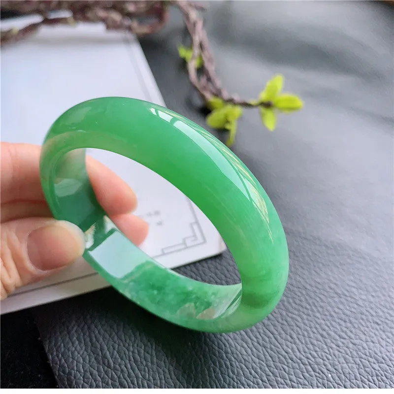 Natural Jade Bangle Jadeite Bangle Internal Diameter 57.3mm 00907