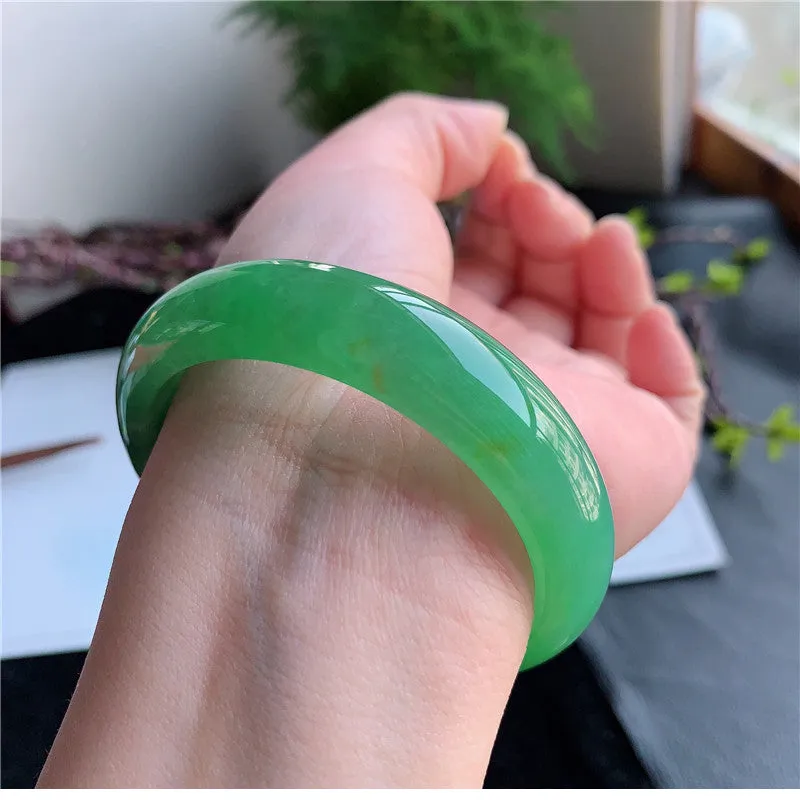 Natural Jade Bangle Jadeite Bangle Internal Diameter 57.3mm 00907