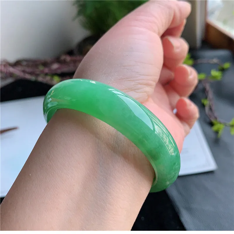 Natural Jade Bangle Jadeite Bangle Internal Diameter 57.3mm 00907