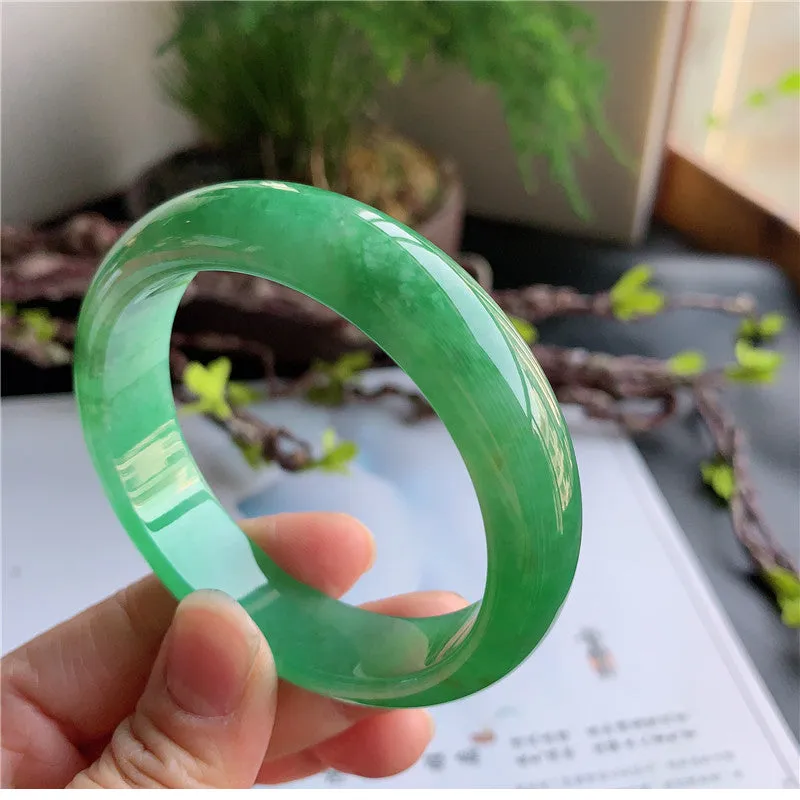 Natural Jade Bangle Jadeite Bangle Internal Diameter 57.3mm 00907