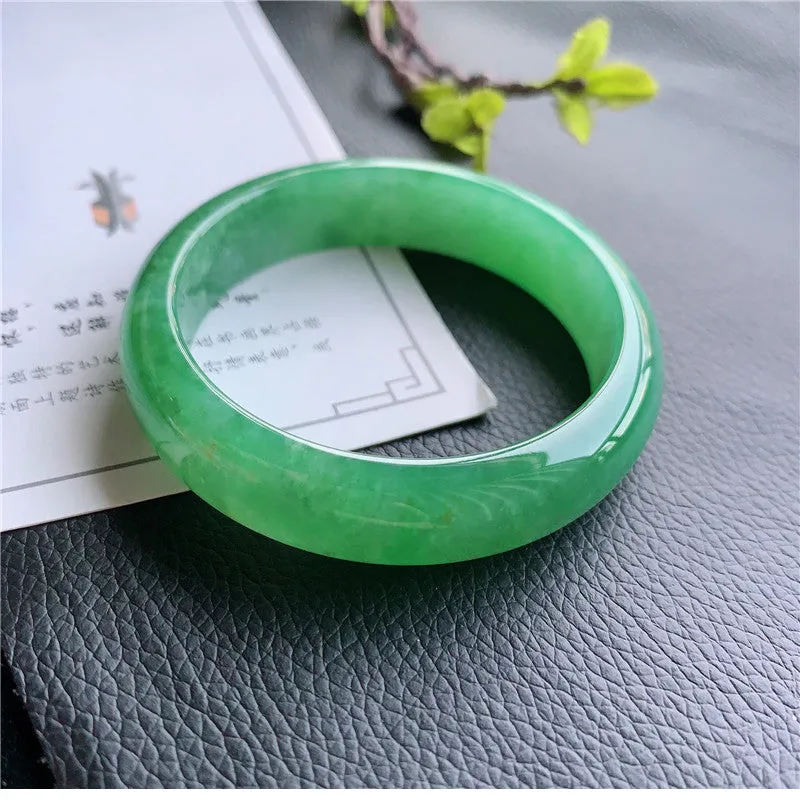 Natural Jade Bangle Jadeite Bangle Internal Diameter 57.3mm 00907