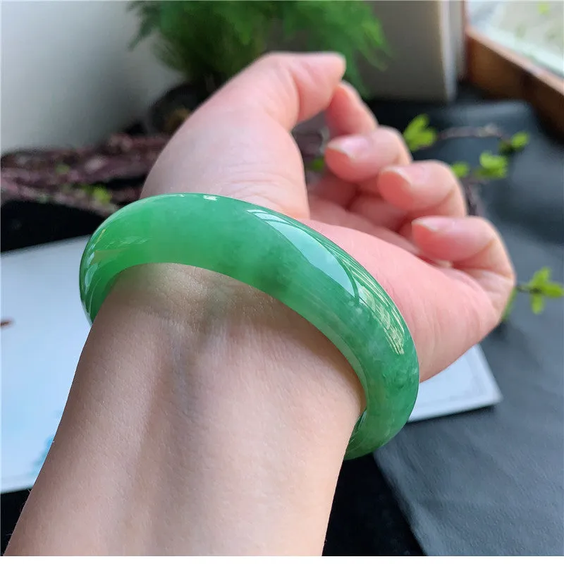 Natural Jade Bangle Jadeite Bangle Internal Diameter 57.3mm 00907