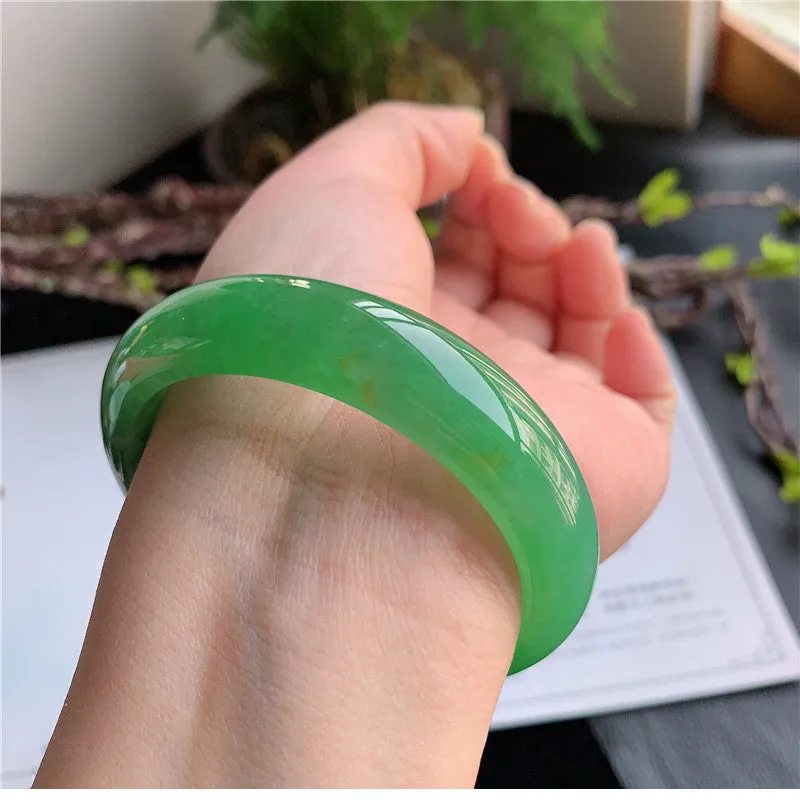 Natural Jade Bangle Jadeite Bangle Internal Diameter 57.3mm 00907