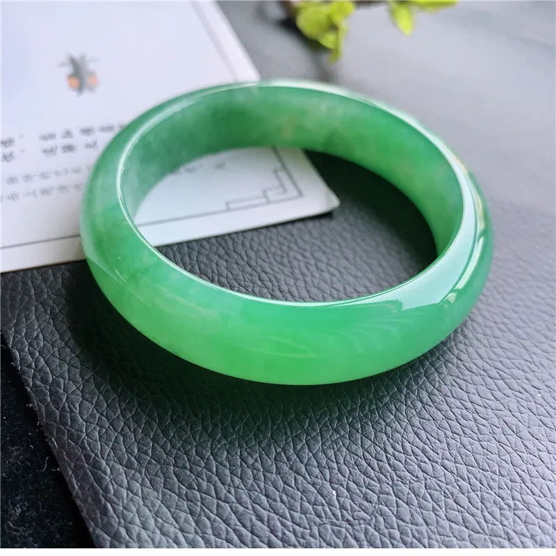 Natural Jade Bangle Jadeite Bangle Internal Diameter 57.3mm 00907