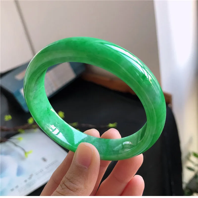 Natural Jade Bangle Jadeite Bangle Internal Diameter 58.6mm H1011210