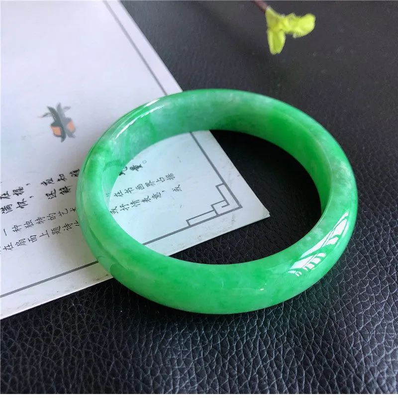 Natural Jade Bangle Jadeite Bangle Internal Diameter 58.6mm H1011210