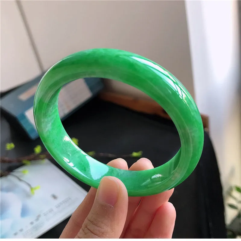 Natural Jade Bangle Jadeite Bangle Internal Diameter 58.6mm H1011210