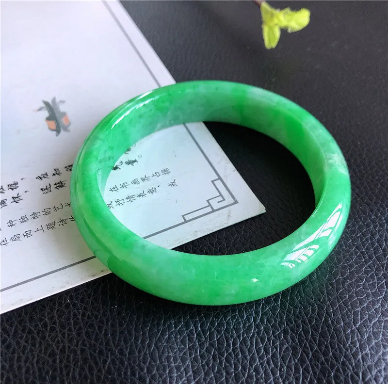 Natural Jade Bangle Jadeite Bangle Internal Diameter 58.6mm H1011210