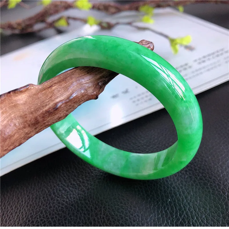Natural Jade Bangle Jadeite Bangle Internal Diameter 58.6mm H1011210
