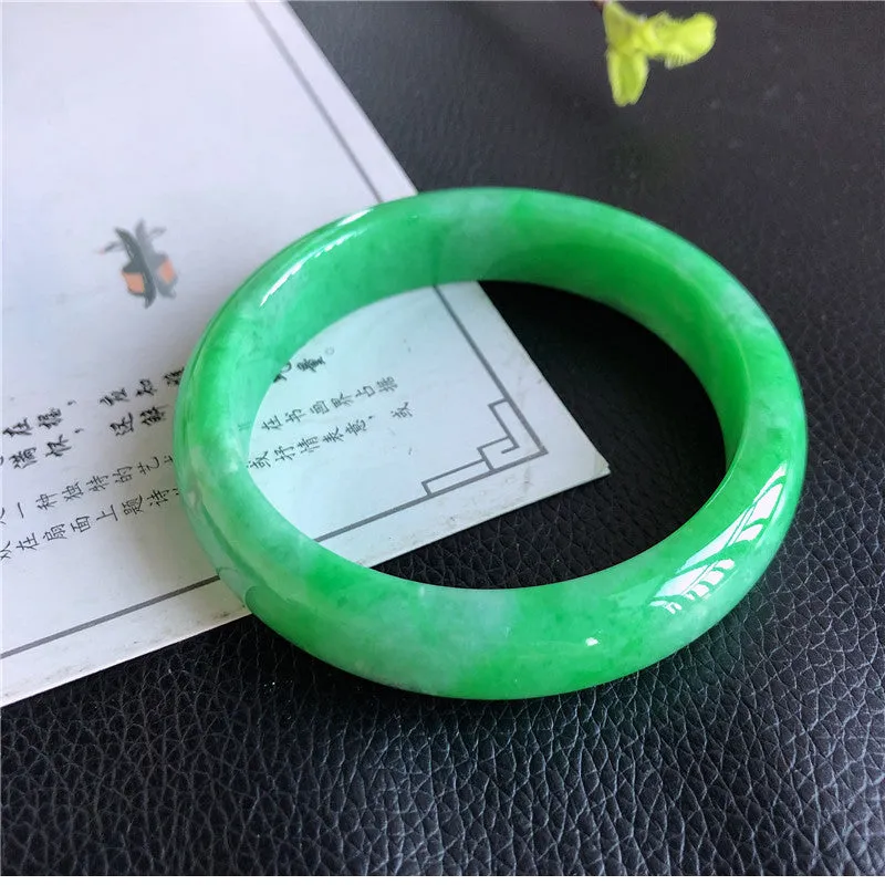 Natural Jade Bangle Jadeite Bangle Internal Diameter 58.6mm H1011210