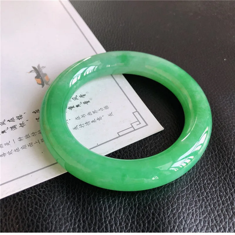 Natural Jade Bangle Jadeite Bangle Internal Diameter 58mm 00752