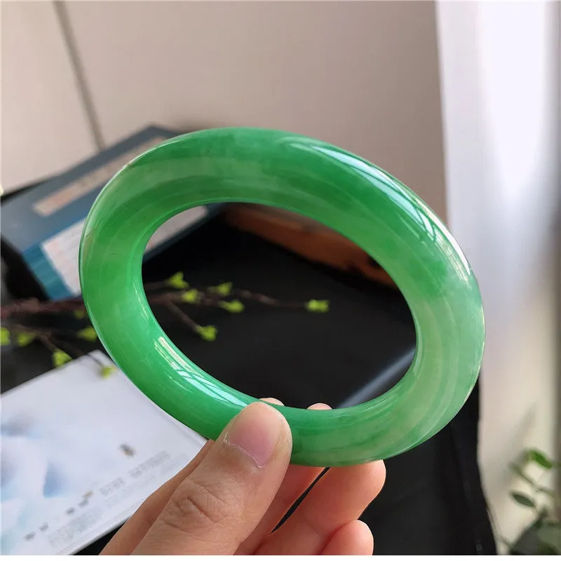 Natural Jade Bangle Jadeite Bangle Internal Diameter 58mm 00752