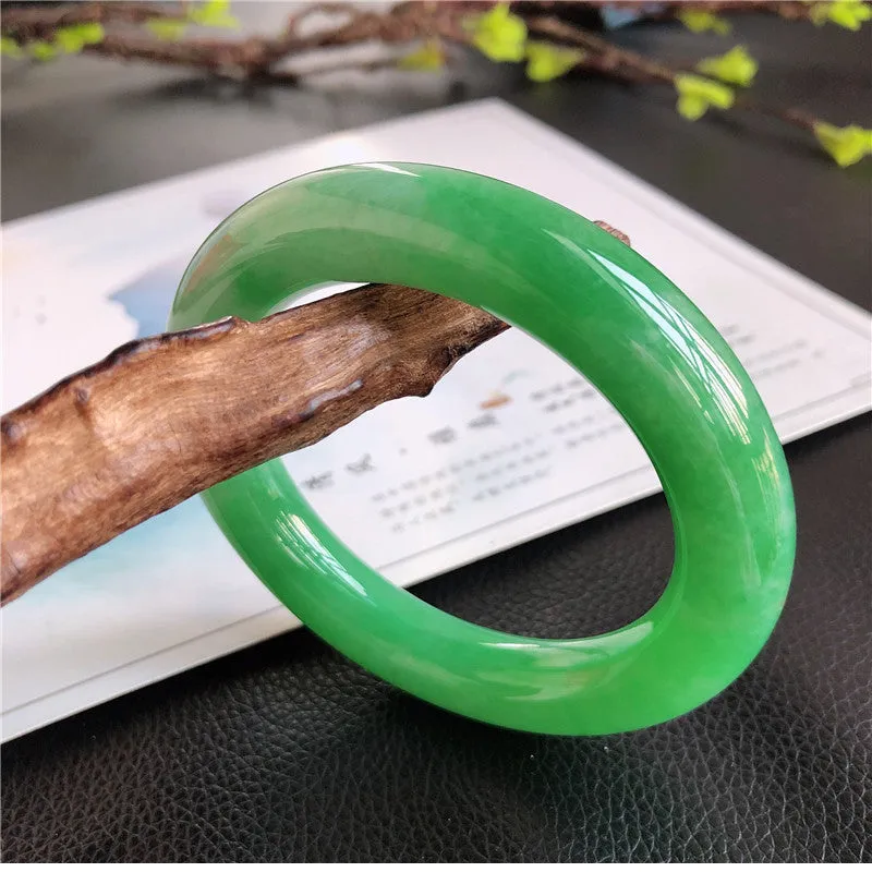 Natural Jade Bangle Jadeite Bangle Internal Diameter 58mm 00752
