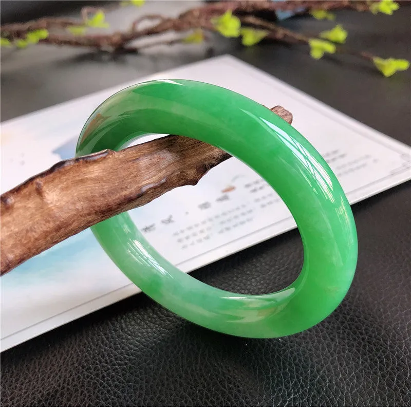 Natural Jade Bangle Jadeite Bangle Internal Diameter 58mm 00752