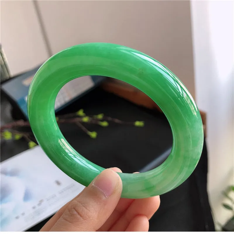 Natural Jade Bangle Jadeite Bangle Internal Diameter 58mm 00752