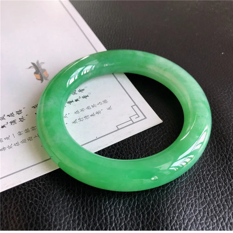 Natural Jade Bangle Jadeite Bangle Internal Diameter 58mm 00752