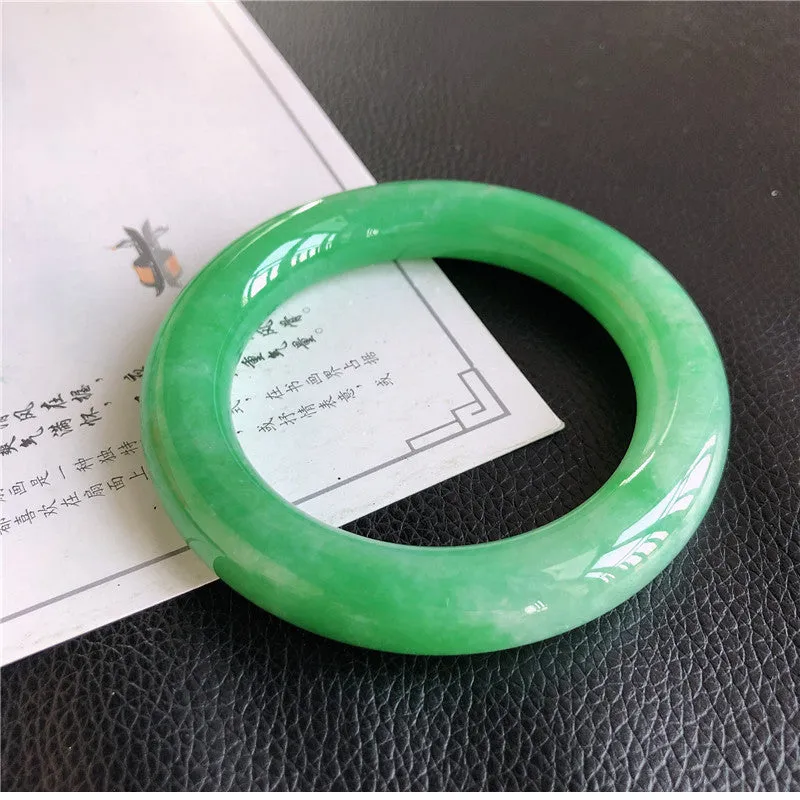 Natural Jade Bangle Jadeite Bangle Internal Diameter 58mm 00752