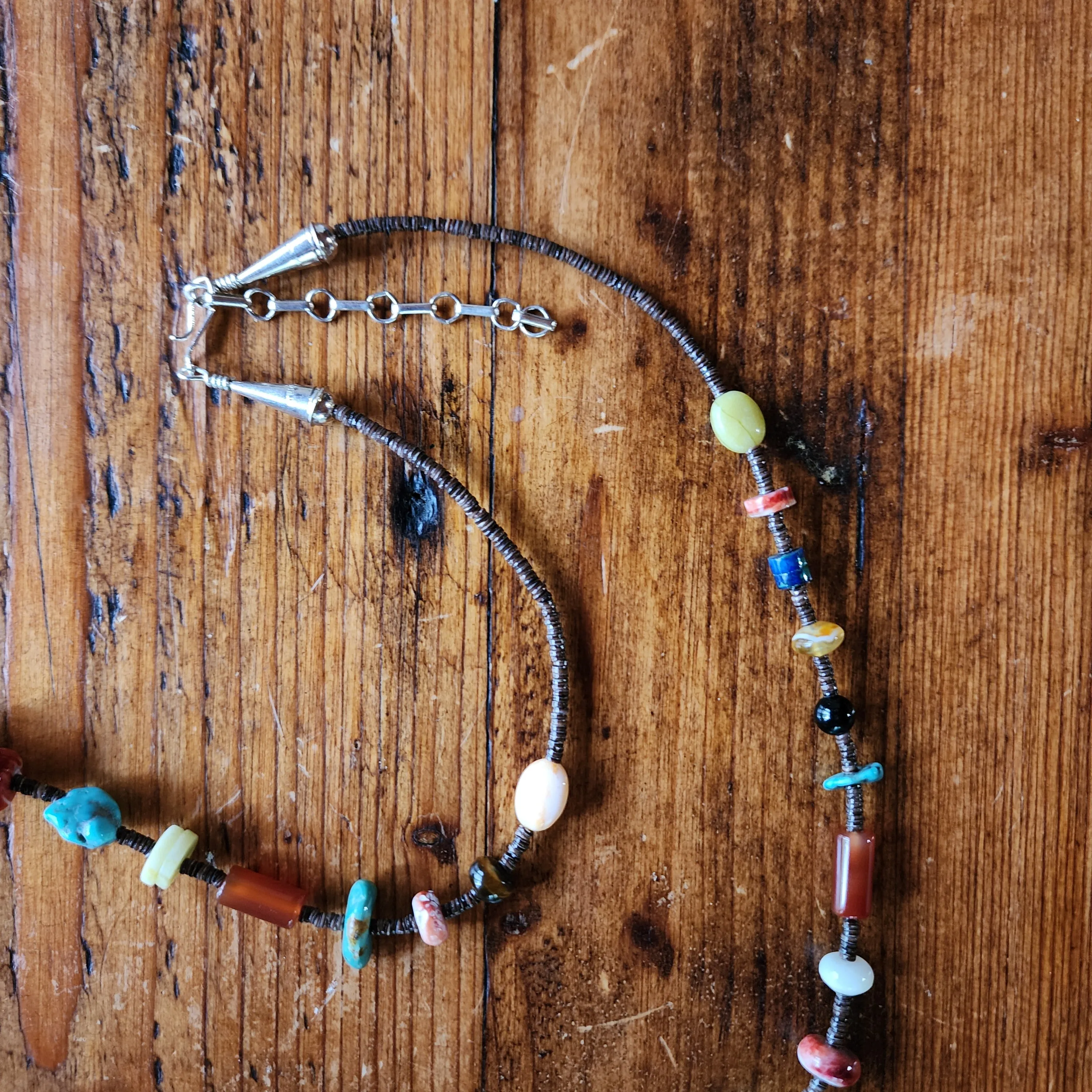 Navajo Necklace of Many Colors - 29" Long