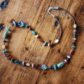 Navajo Necklace of Many Colors - 29" Long
