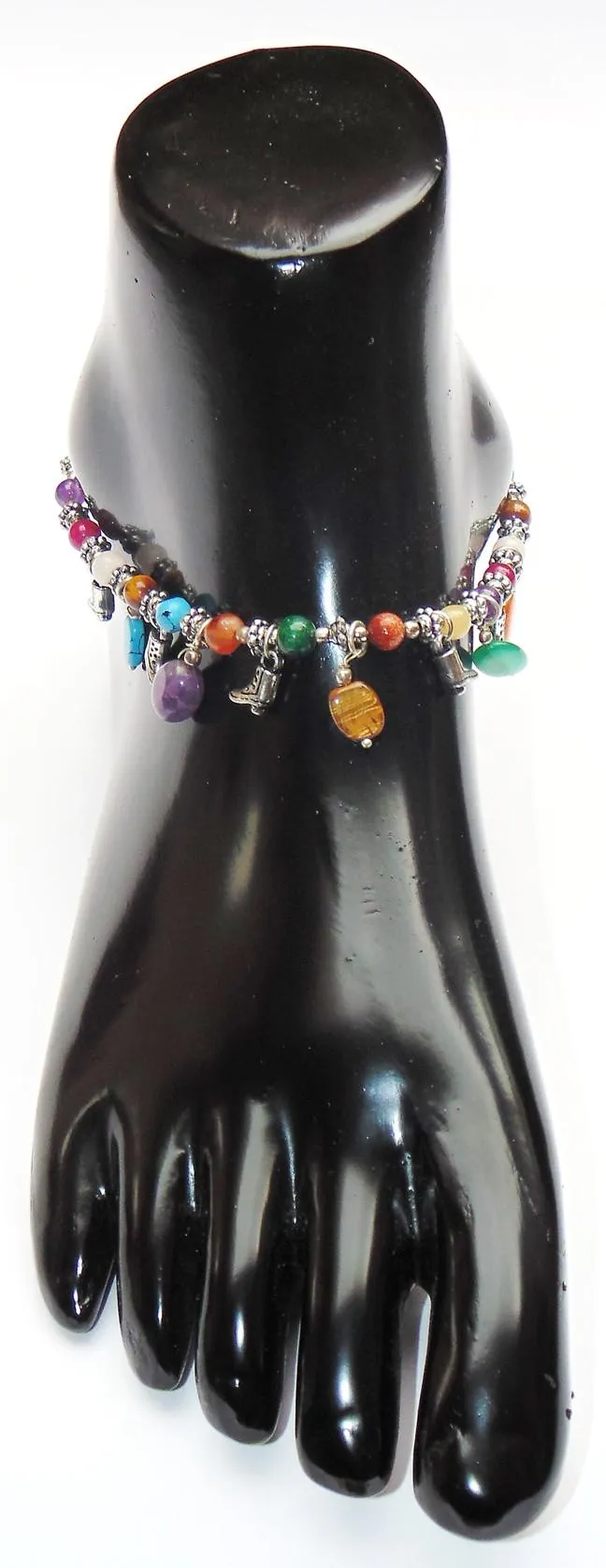 Navratna Anklet - made up from Semi Precious stones