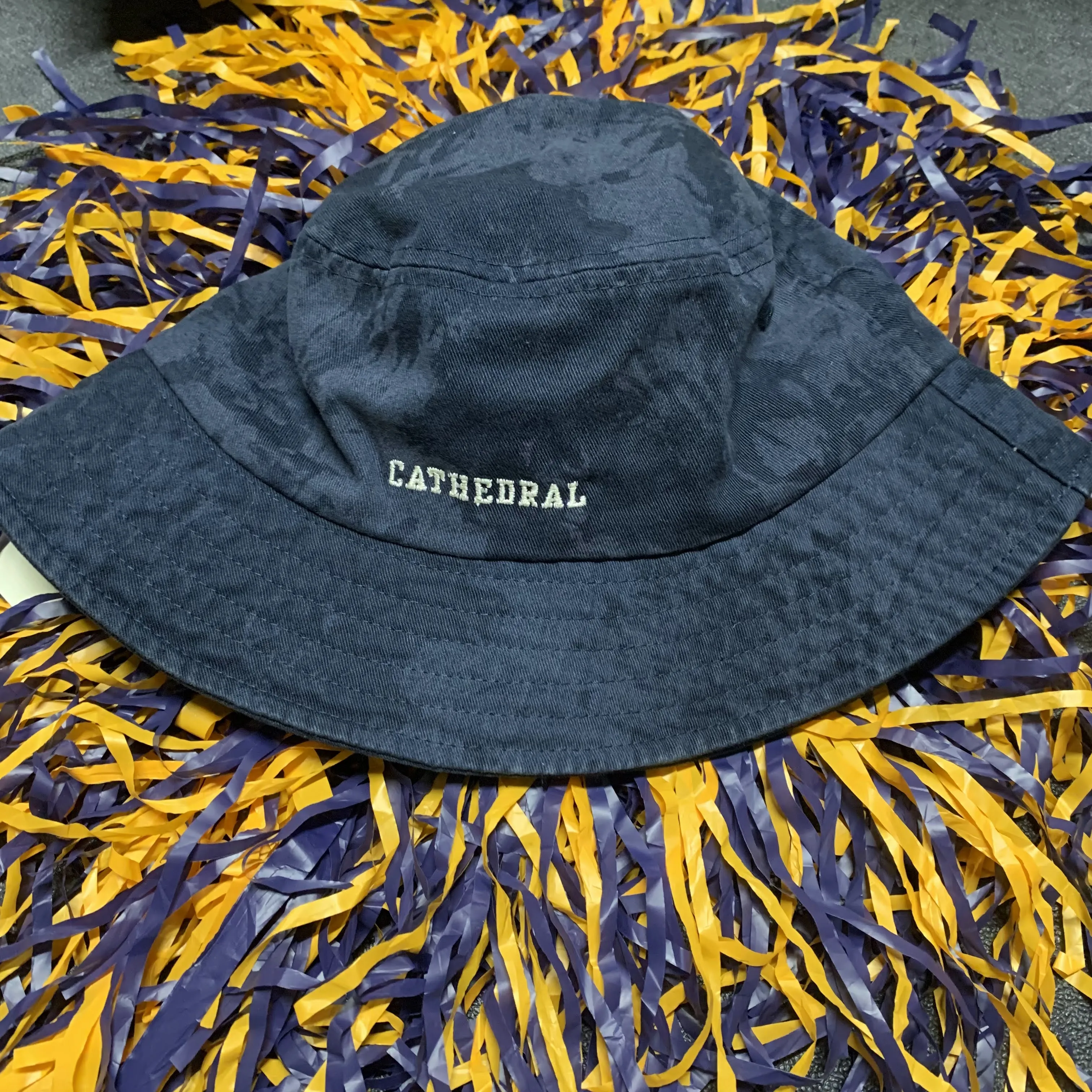 Navy Acid Wash Bucket Hat