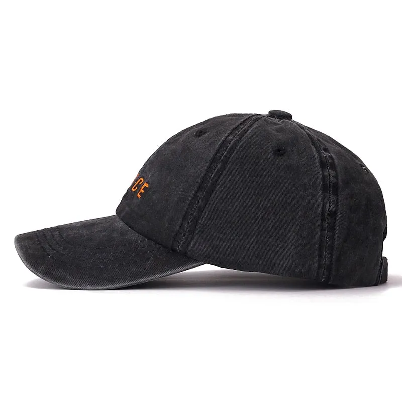 New Fashion CHANCE Letter Embroidered Baseball Cap High Quality Casual Hat Man Woman Adjustable Washed Cotton Vintage Cap
