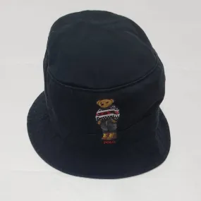 Nwt Polo Ralph Lauren Black Reindeer Teddy Bear Bucket Hat