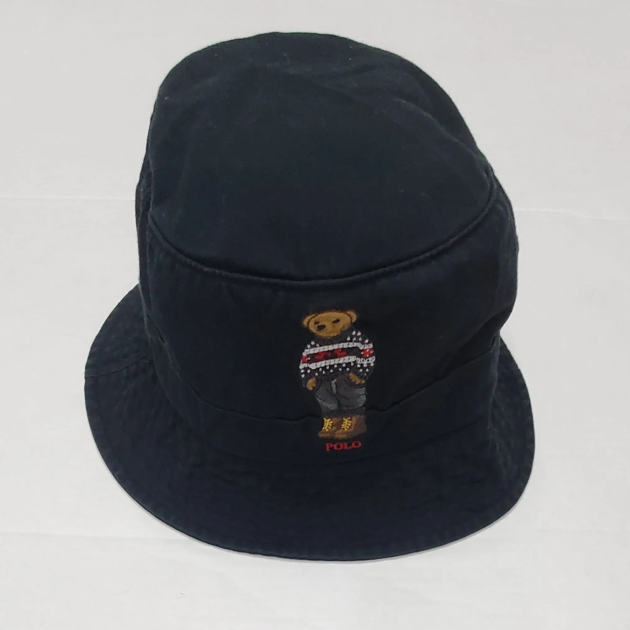 Nwt Polo Ralph Lauren Black Reindeer Teddy Bear Bucket Hat