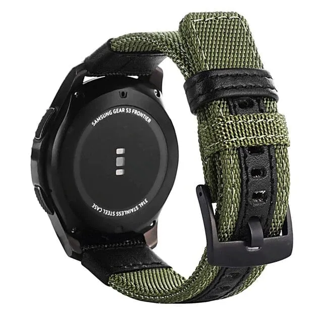 Nylon and Leather Watch Straps Compatible with Apple Watch