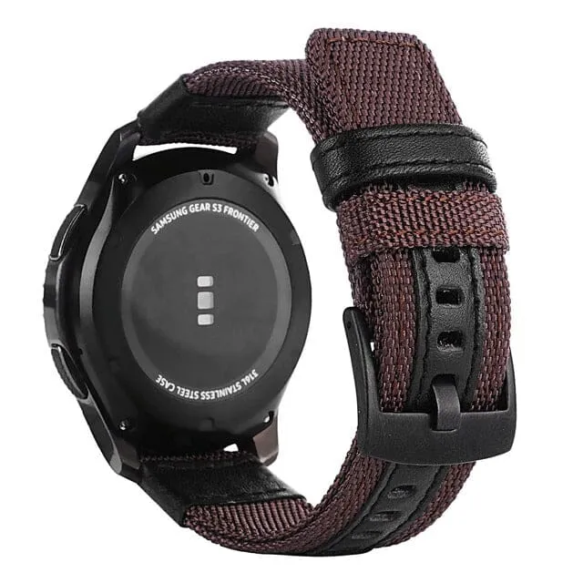 Nylon and Leather Watch Straps Compatible with Apple Watch