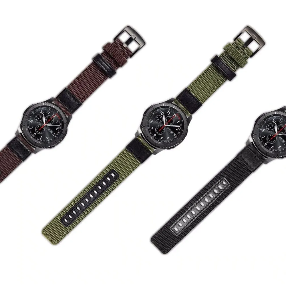 Nylon and Leather Watch Straps Compatible with Apple Watch